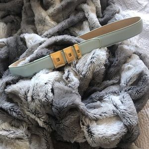 Pastel Blue Italian Leather Doncaster Belt